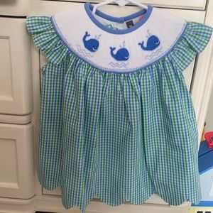 2T banana split short smoked dress with matching bloomers never worn